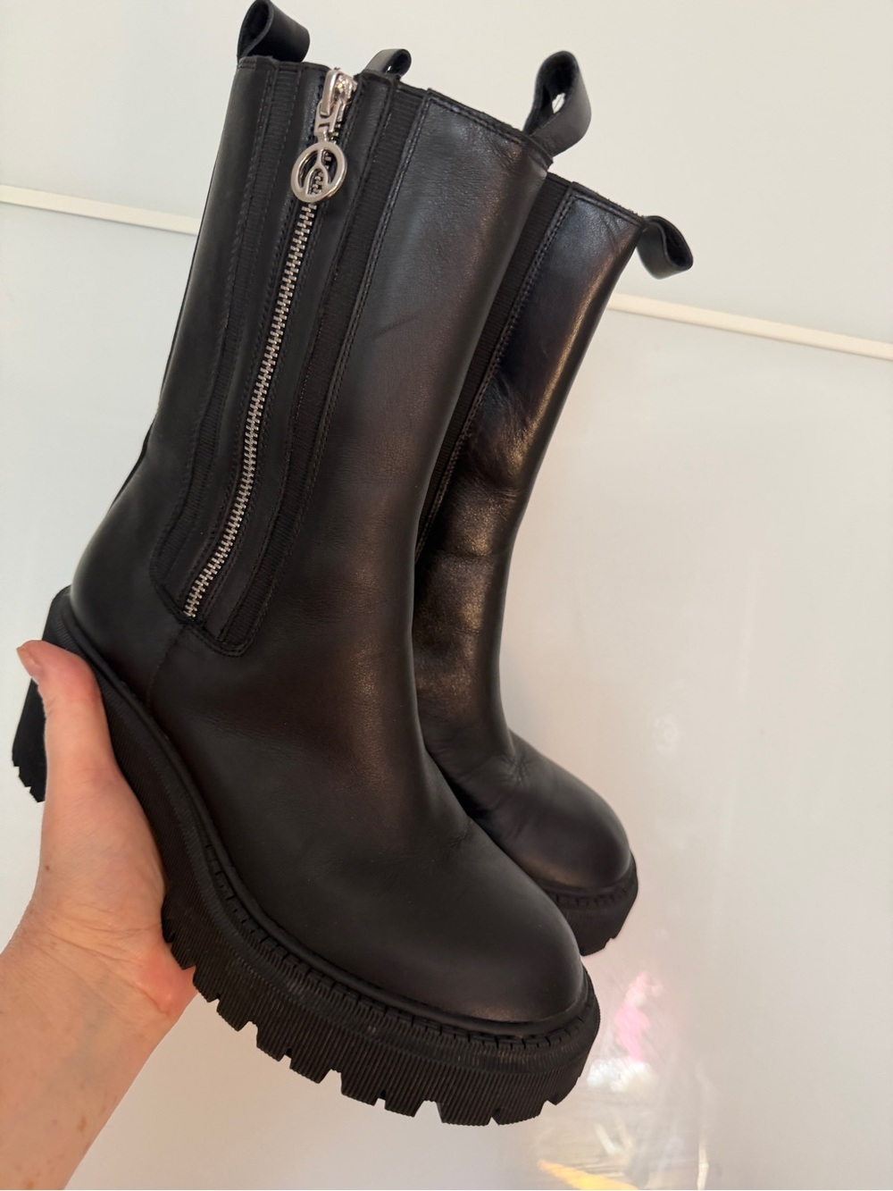 Wishbone black high combat boots - Picture 6 of 11